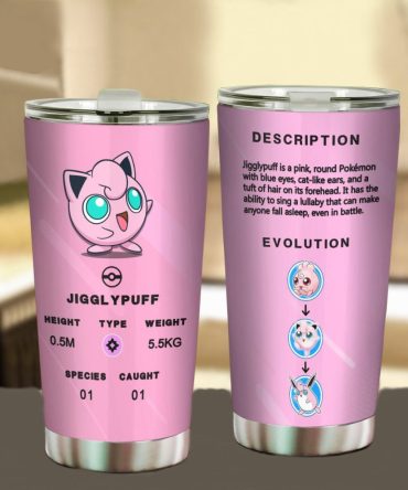 Jigglypuff Insulated Tumbler - Cute Pink Pokémon Design For Hot & Cold Drinks