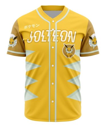 Jolteon Baseball Jersey - Vibrant Yellow Pokémon Fan Apparel For Gamers & Collectors