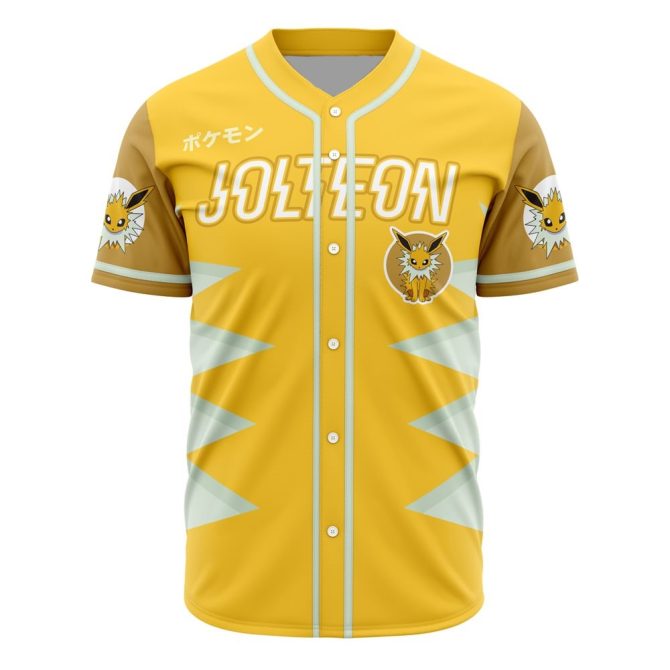 Jolteon Baseball Jersey - Vibrant Yellow Pokémon Fan Apparel For Gamers & Collectors
