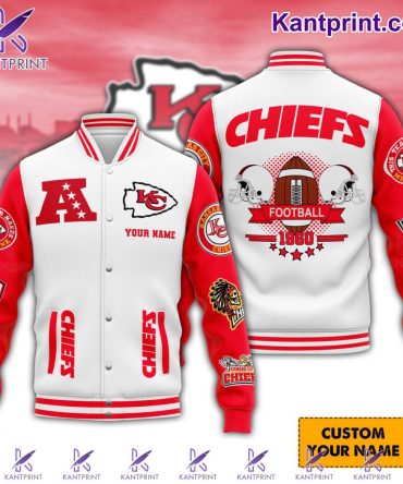 Custom Chiefs Varsity Jacket - Personalized Fan Gear With Your Name & Logo