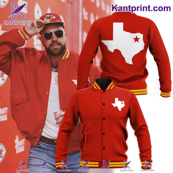 Red Texas Varsity Jacket – Bold State Pride & Retro Style For Men