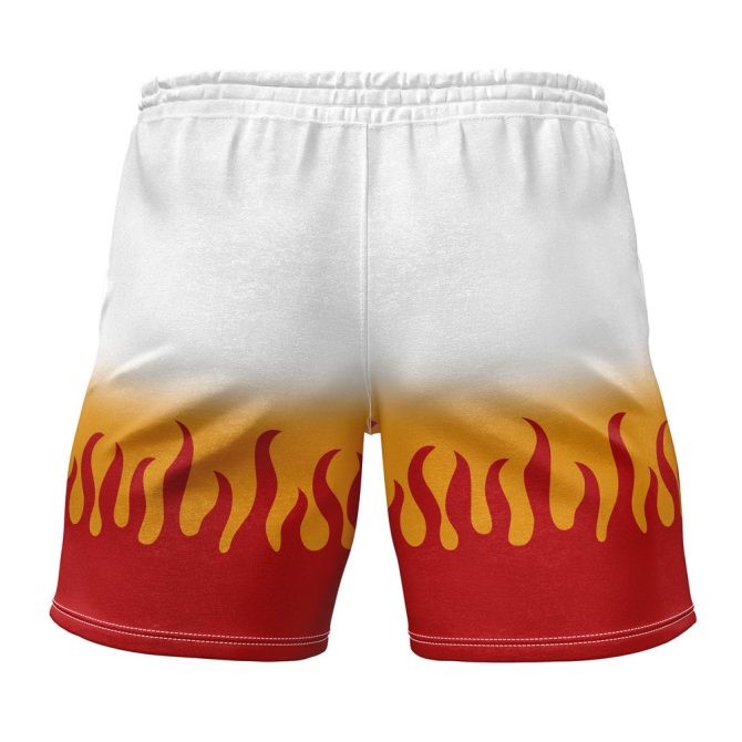 Men'S Flame Print Athletic Shorts - Bold, Comfortable, Perfect For Workouts & Summer Fun - Image 2