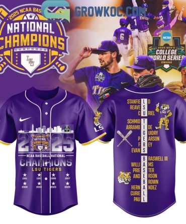Limited Edition Lsu Tigers 2025 Ncaa Baseball Champions Jersey – Celebrate Victory In Style!