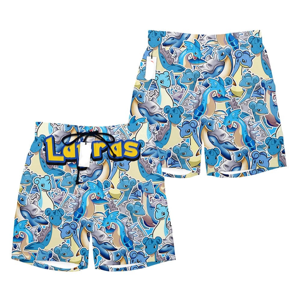 Fun Lapras Graphic Swim Shorts - Comfortable & Stylish Beachwear For Water Adventures
