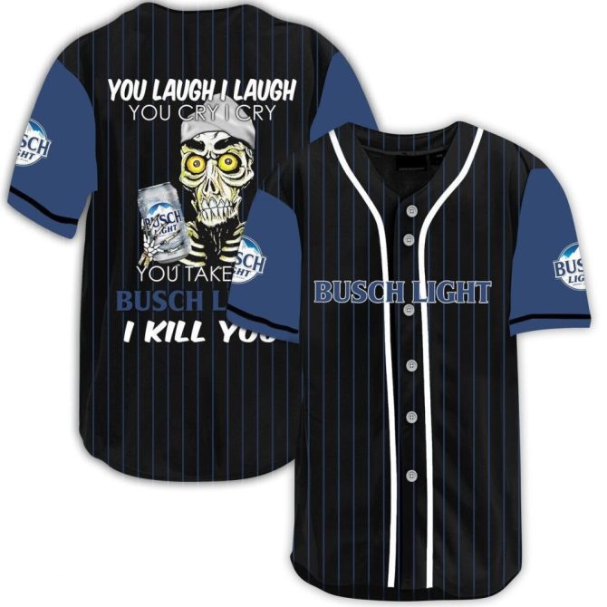 Busch Light Baseball Jersey - Bold Graphic Design For Beer Lovers