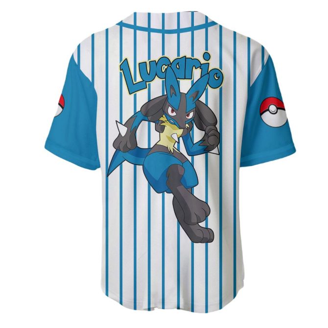Stylish Lucario Baseball Jersey – Perfect For Pokémon Fans! Unisex Design, Comfortable Fit, Great Gift Idea! - Image 3