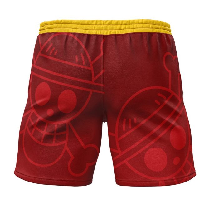 Anime Skull Design Men'S Red Swim Shorts - Bold Summer Style - Image 2