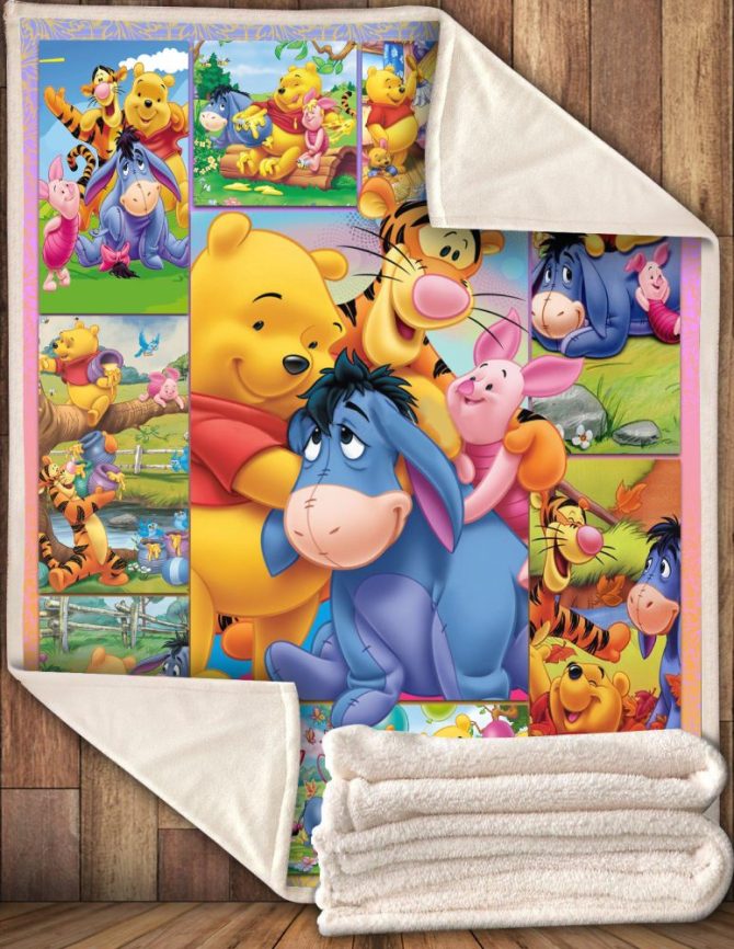 Cozy Winnie The Pooh Fleece Blanket – Soft, Colorful & Perfect For Kids' Rooms!
