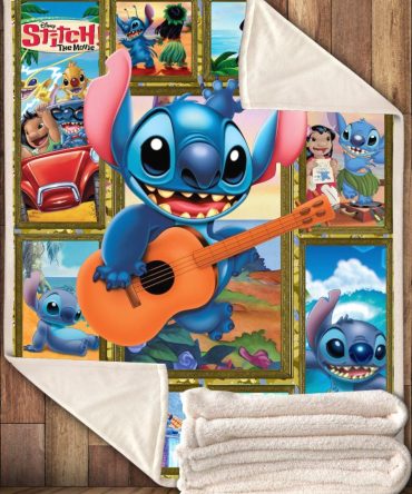 Cozy Disney Stitch Fleece Blanket - Vibrant & Soft For Kids & Fans - Perfect Gift!