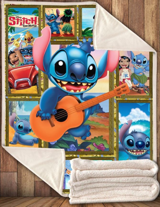 Cozy Disney Stitch Fleece Blanket - Vibrant & Soft For Kids & Fans - Perfect Gift!