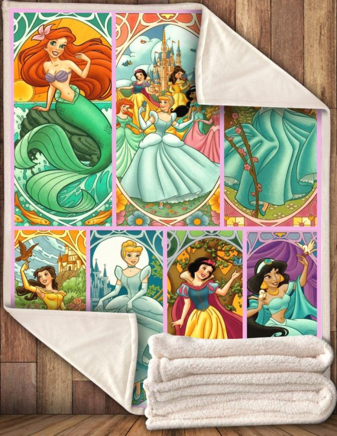 Cozy Princess Blanket - Soft Fleece Throw With Vibrant Fairytale Designs For Kids