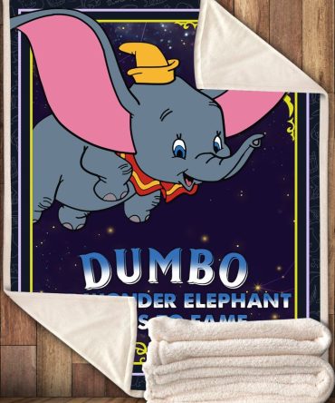 Cozy Dumbo Fleece Throw Blanket - Soft, Warm & Adorable Elephant Design For Kids & Disney Fans