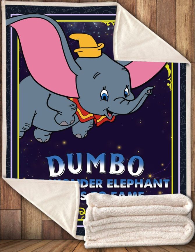 Cozy Dumbo Fleece Throw Blanket - Soft, Warm & Adorable Elephant Design For Kids & Disney Fans