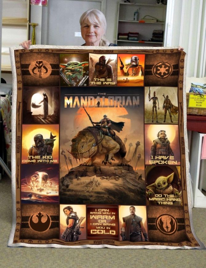 Cozy Fleece Blanket With Iconic Mandalorian & Baby Design – Perfect Gift For Star Fans - Image 3