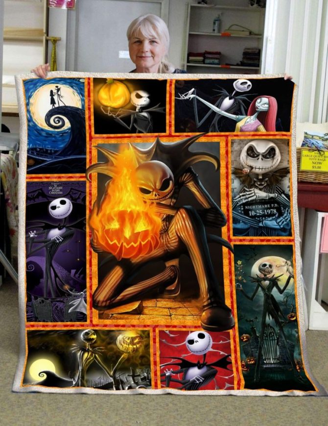 Cozy Nightmare Before Christmas Fleece Blanket - Jack Skellington Halloween Throw - Image 3