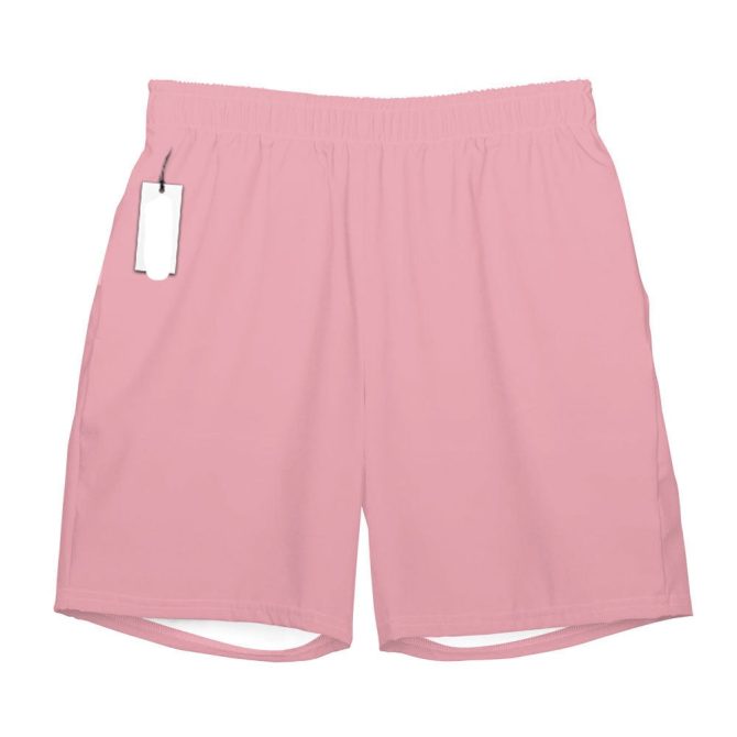 Stylish Pink Athletic Shorts With Logo – Comfortable & Trendy Sportswear For Men - Image 3