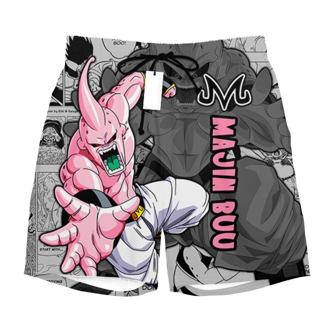 Majin Buu Anime Swim Shorts - Cool Comic Print Trunks For Summer Fun - Image 2