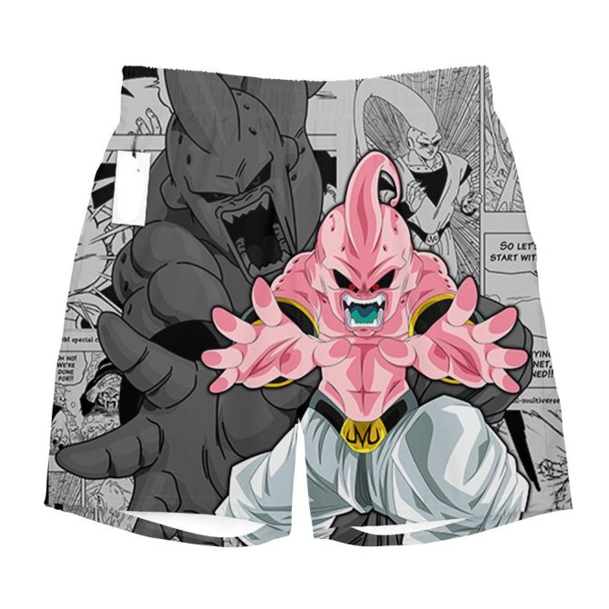Majin Buu Anime Swim Shorts - Cool Comic Print Trunks For Summer Fun - Image 3