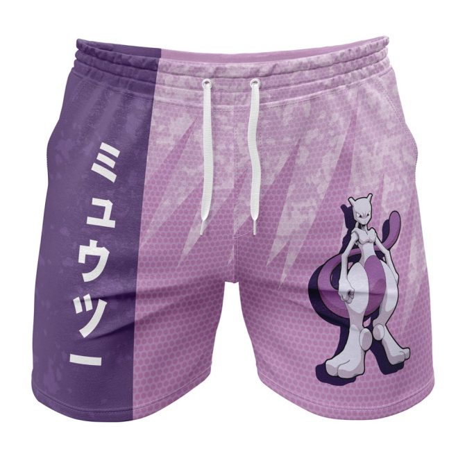Men'S Purple Anime Character Graphic Swim Shorts – Trendy Summer Beachwear