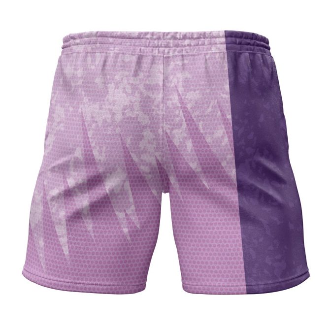 Men'S Purple Anime Character Graphic Swim Shorts – Trendy Summer Beachwear - Image 2