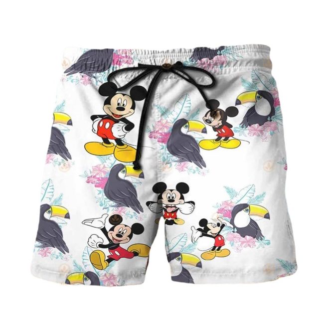 Men'S Fun Cartoon Print Swim Trunks - Vibrant Summer Beachwear Shorts