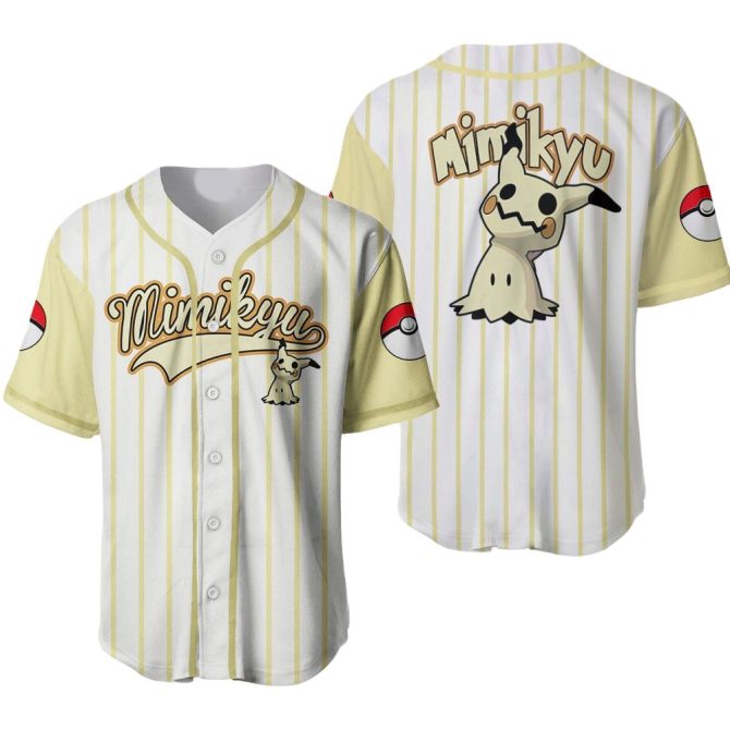 Mimikyu Baseball Jersey - Stylish Unisex Sports Apparel With Iconic Design