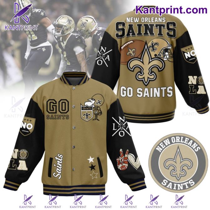 New Orleans Saints Varsity Jacket - Stylish & Warm Fan Gear For Game Day!