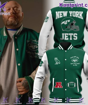 Stylish New York Jets Varsity Jacket - Official Nfl Team Apparel, Perfect Gift For Fans!