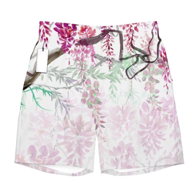 Anime Floral Swim Shorts - Lightweight, Comfortable & Stylish Beachwear For Fans - Image 3