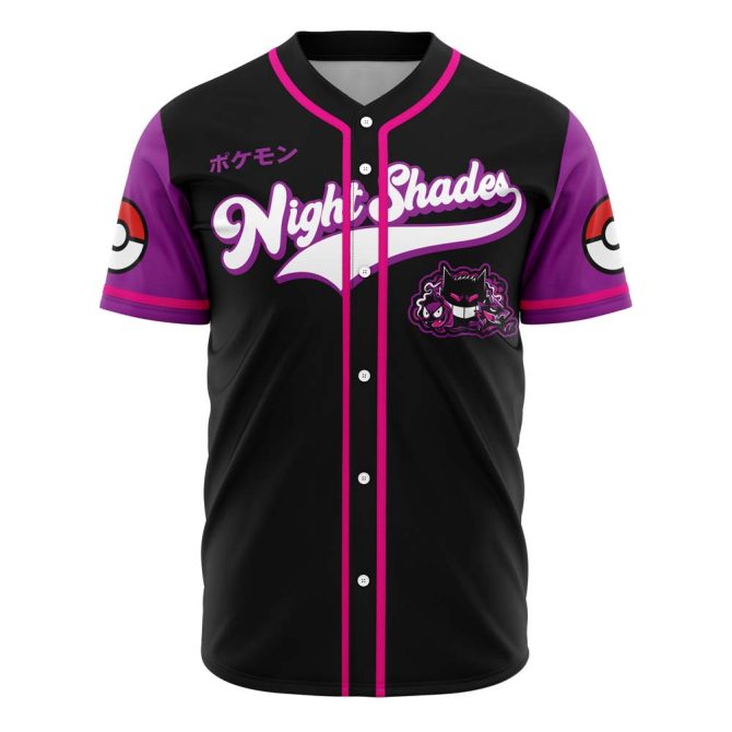 Limited Edition Night Shades Baseball Jersey - Bold Black & Purple Design