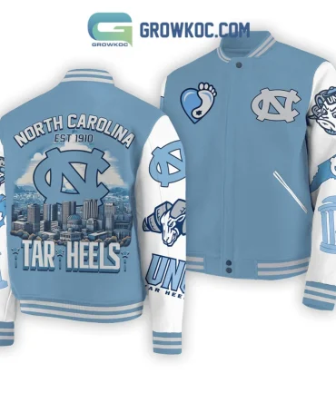 Unc Tar Heels Varsity Jacket - Stylish Blue Bomber For Fans , Limited Edition