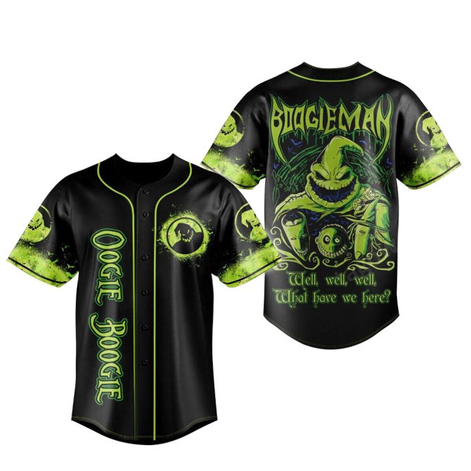 Oogie Boogie Baseball Jersey – Glow-In-The-Dark Spooky Style For Halloween Fans