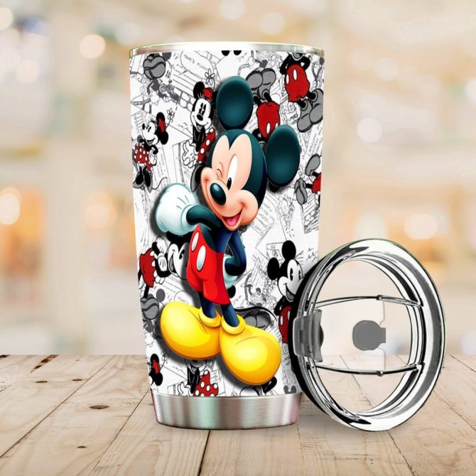 Disney Mickey Mouse Stainless Steel Tumbler - Double Wall Insulated, 20Oz, Perfect For Travel & Gifts - Image 3