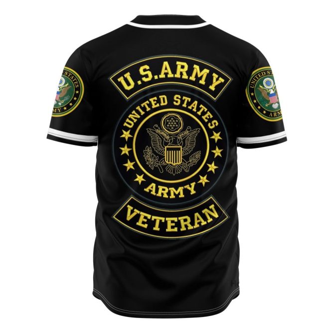 U.S. Army Veteran Baseball Jersey - Proud Military Apparel Gift - Image 3