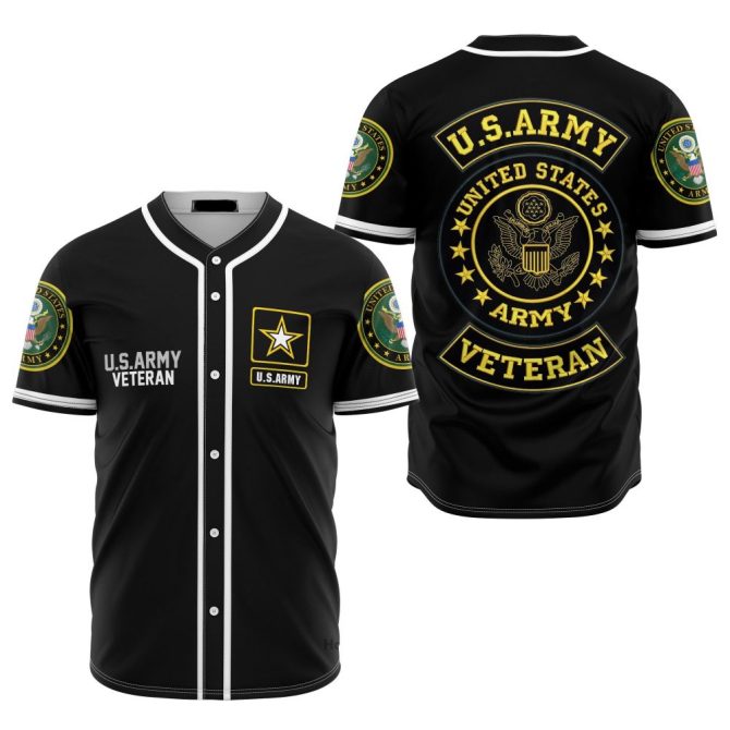U.S. Army Veteran Baseball Jersey - Proud Military Apparel Gift