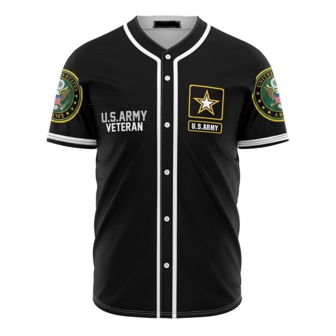 U.S. Army Veteran Baseball Jersey - Proud Military Apparel Gift - Image 2