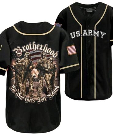 Patriotic Us Army Baseball Jersey - Honor Brotherhood, Military Pride Apparel