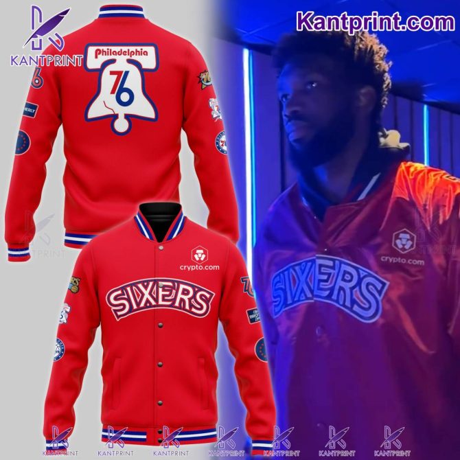 Philadelphia 76Ers Red Varsity Jacket - Stylish Nba Team Apparel For Fans