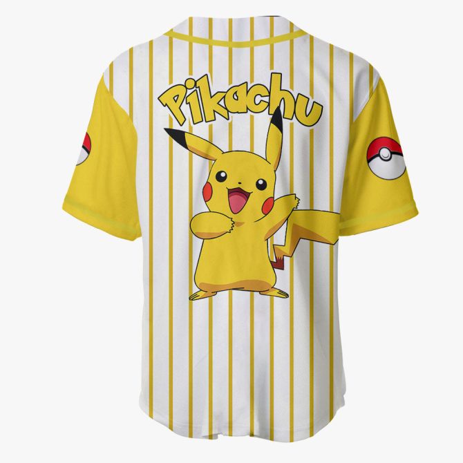 Electric Style: Pikachu Baseball Jersey – Perfect For Pokémon Fans! - Image 3