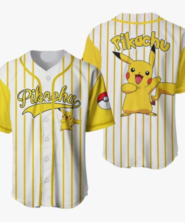 Electric Style: Pikachu Baseball Jersey – Perfect For Pokémon Fans!