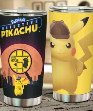 Detective Pikachu Insulated Tumbler - Pokémon Themed Stainless Steel Travel Mug - 20Oz