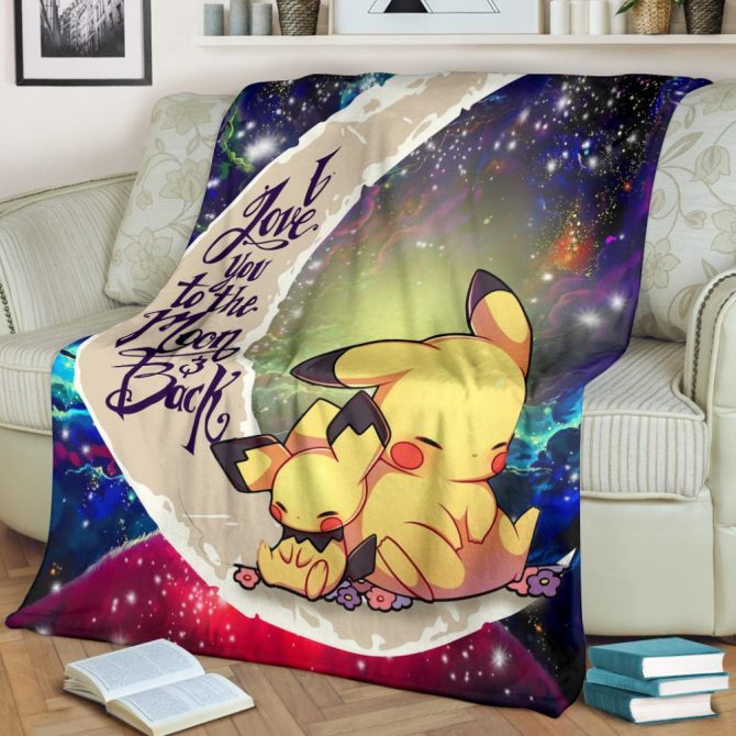 Cozy Pikachu Moon & Back Blanket – Perfect Gift For Pokemon Fans - Image 2