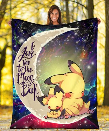 Cozy Pikachu Moon & Back Blanket – Perfect Gift For Pokemon Fans