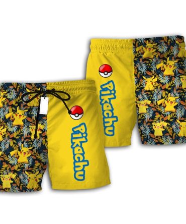 Vibrant Pikachu Swim Trunks For Kids - Pokémon Beachwear Fun!