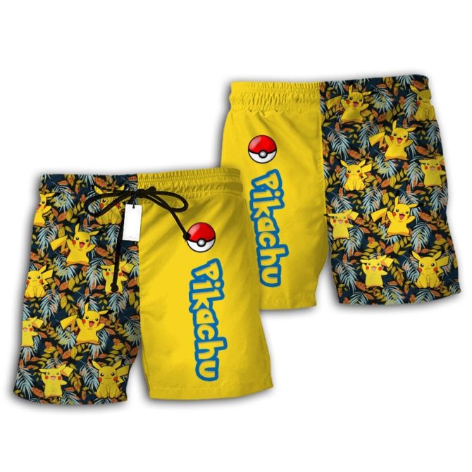 Vibrant Pikachu Swim Trunks For Kids - Pokémon Beachwear Fun!