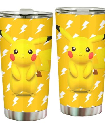 Insulated Pikachu Tumbler - 20Oz Stainless Steel Travel Mug - Keep Drinks Hot/Cold - Cute Pokémon Gift