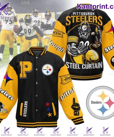 Steelers Varsity Jacket - Official Pittsburgh Football Fan Gear - Bold Design & Warm Comfort