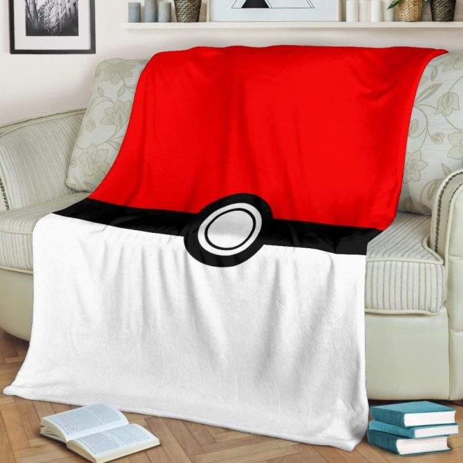 Cozy Pokéball Design Blanket - Soft, Warm & Perfect For Fans , Great Gift Idea! - Image 2