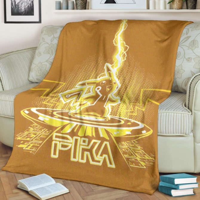 Cozy Pikachu Lightning Throw Blanket – Perfect For Pokémon Fans! - Image 2