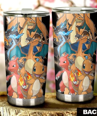 Stainless Steel Tumbler With Fire Dragon Design - Insulated Travel Mug For Fans